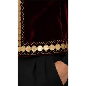 جلیقه مخمل سکه دوزی دست دوز مدل سنتی